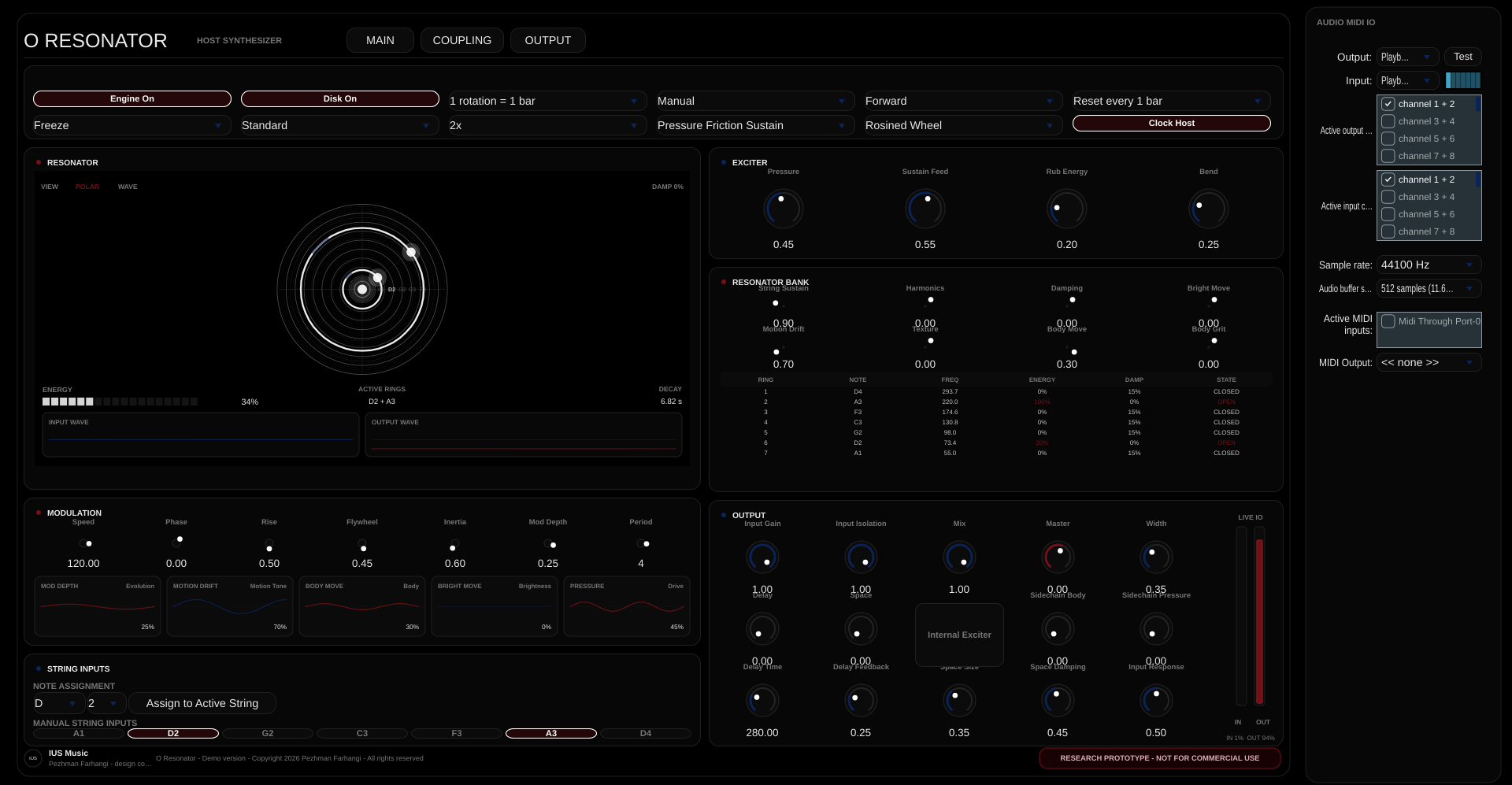 O Resonator Interface Main